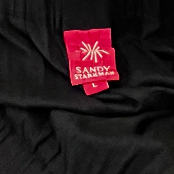 Sandy Starkman Black Broomstick Skirt Boho Goth Grunge Maxi Circle Crinkle Large - Picture 7 of 7